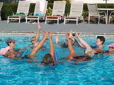 Pictureof people doing water aerobics